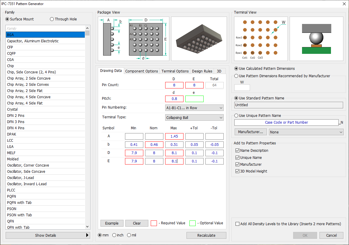 12 BGA drawing tab filled