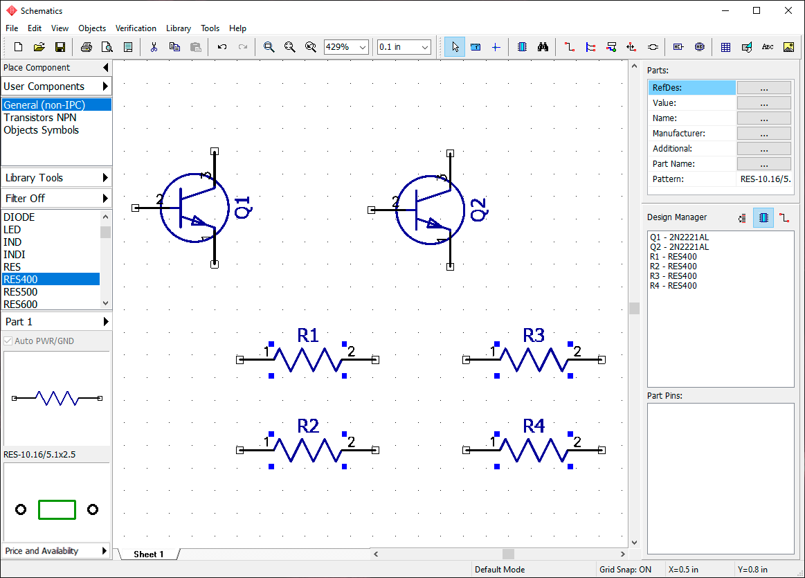 4 resistors