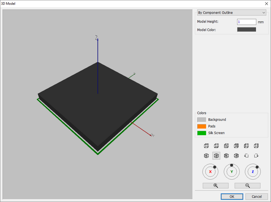 9 3D by component outline