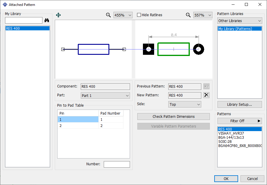 Attach Resistor Pattern