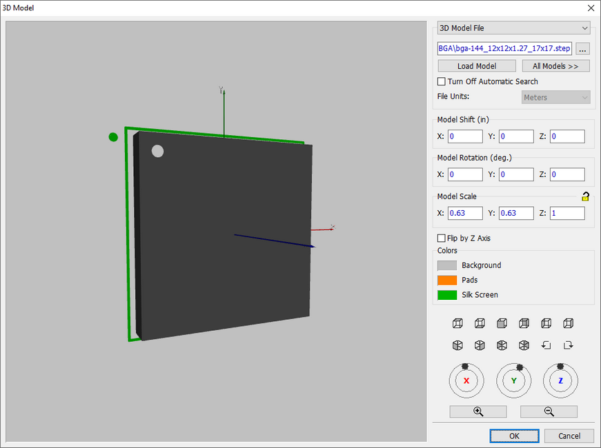 BGA 3D from Library