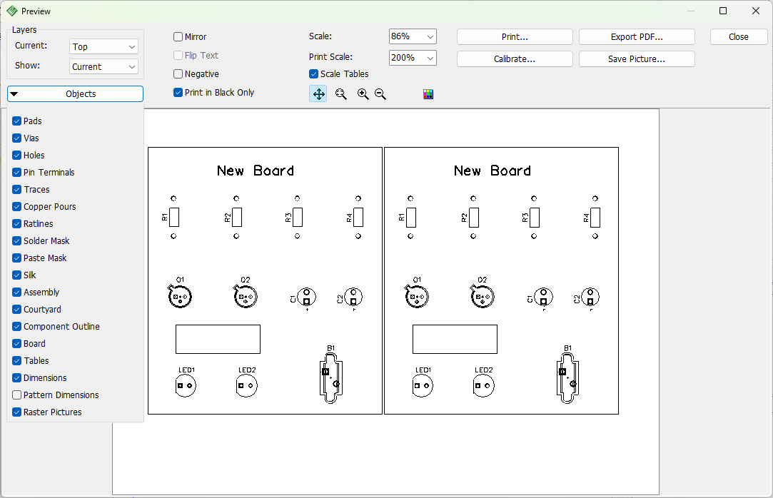DesPCB_PrintPreview