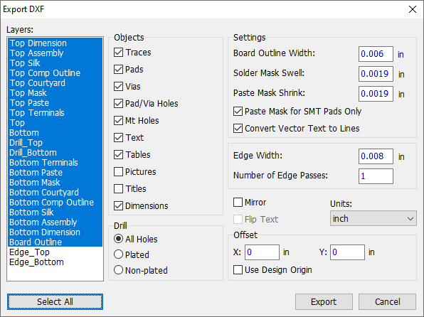 DXF Export