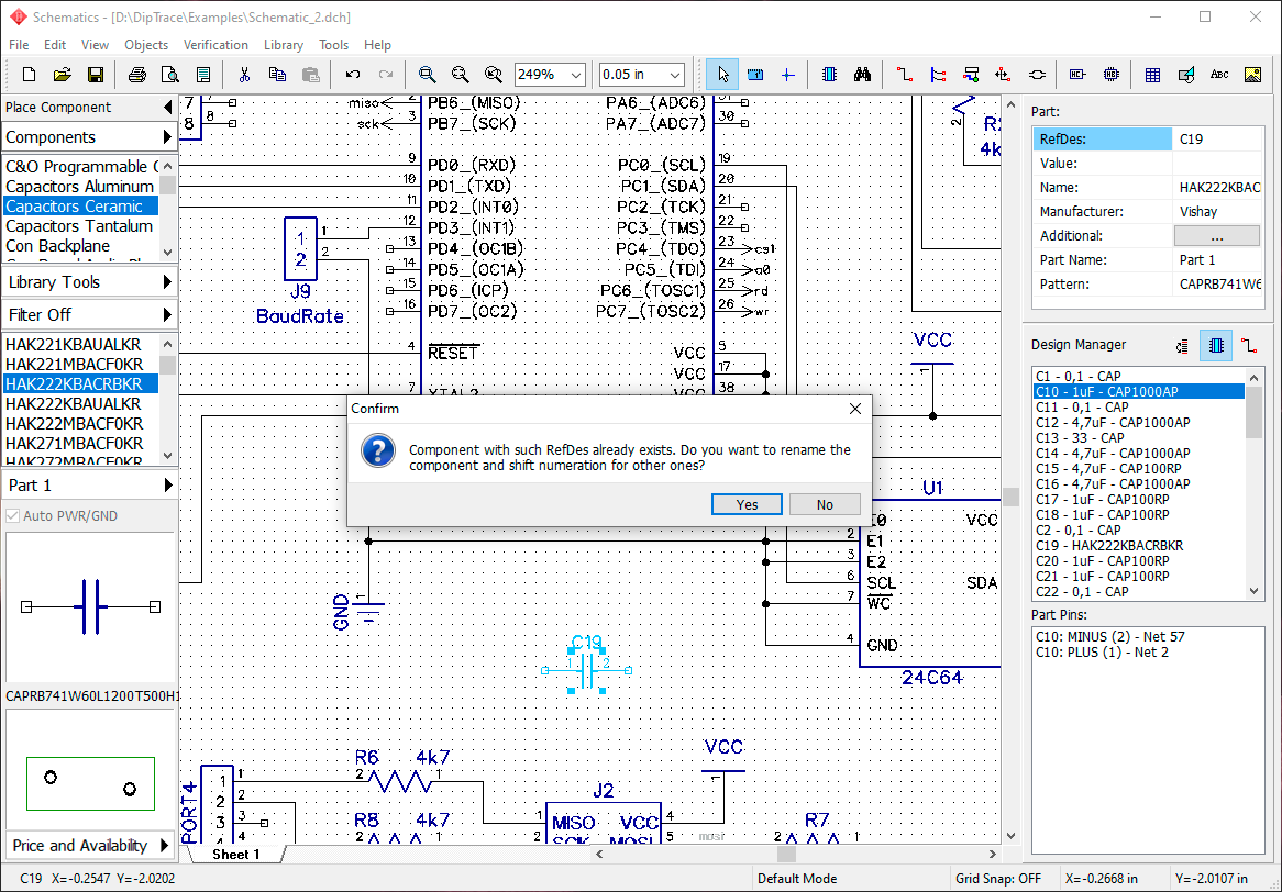 Renaming capacitor