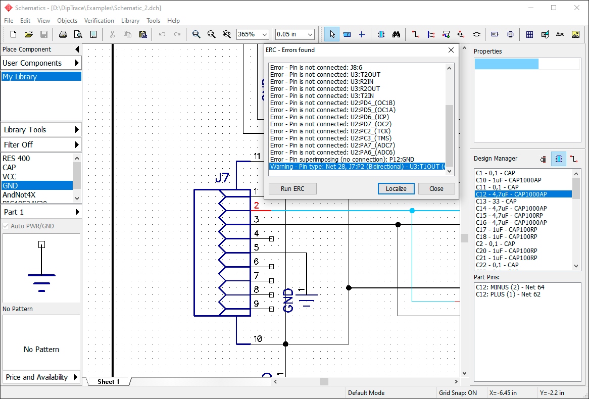 Schematic verification